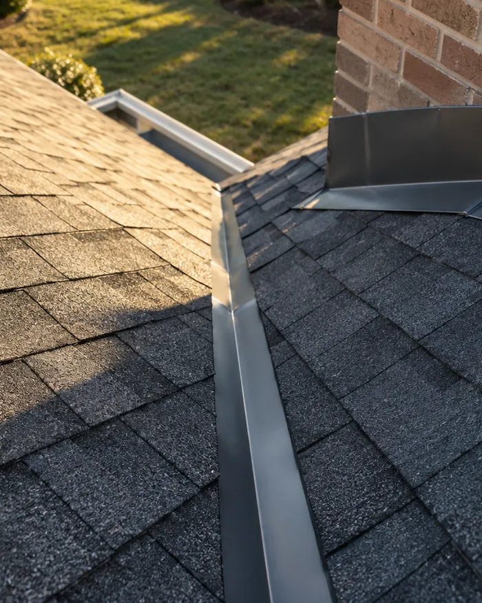 Roof deck with new plywood sheets before underlayment